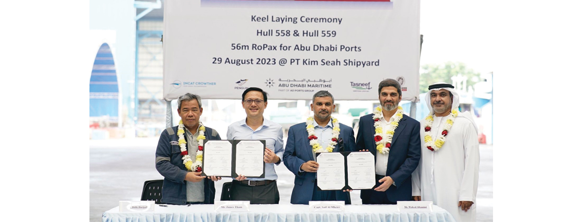 "Tasneef participation of Keel Laying Ceremony for ADPORTS ferries"